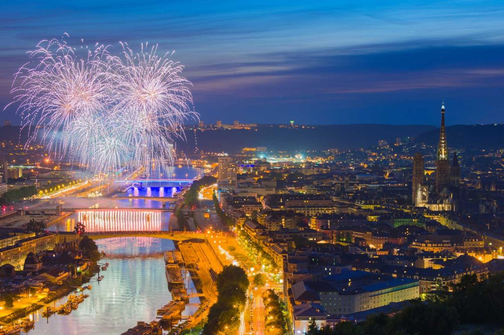 Firework display in Rouen