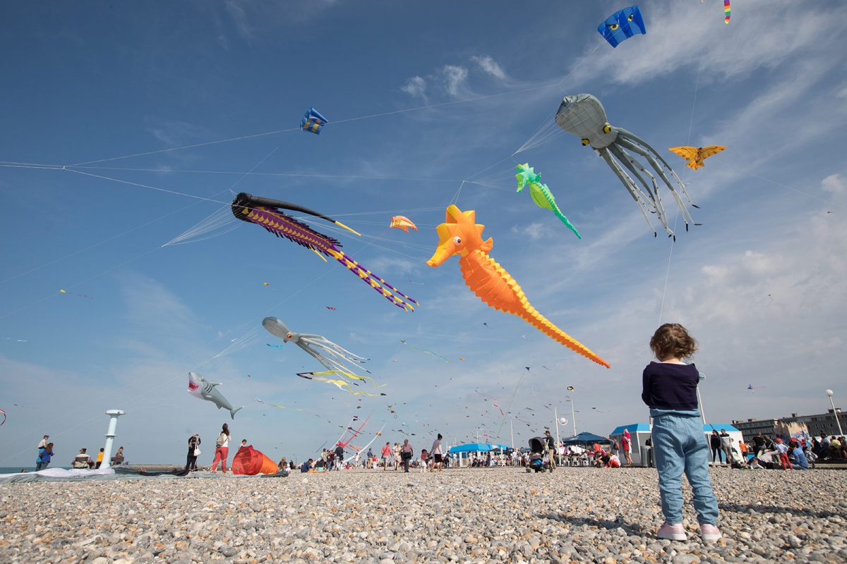 Dieppe Kite Festival on the seafront