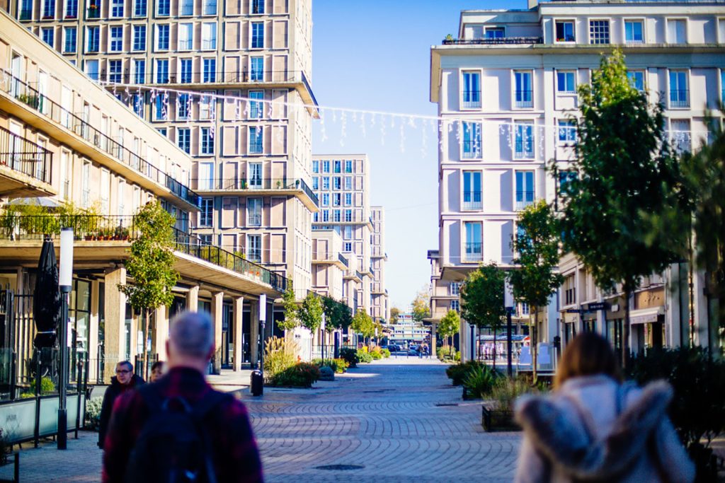 Calle peatonal en Le Havre
