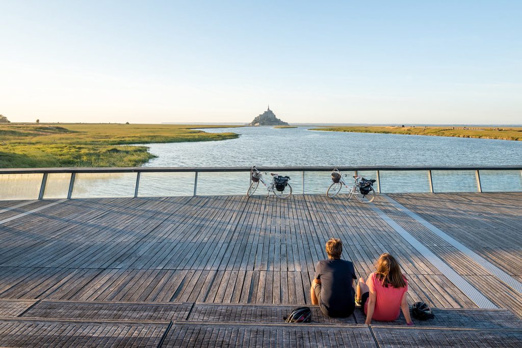 Itinéraire vélomaritime au Mont-Saint-Michel