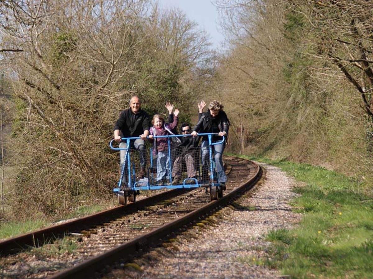 Rail biking in the Suisse Normande