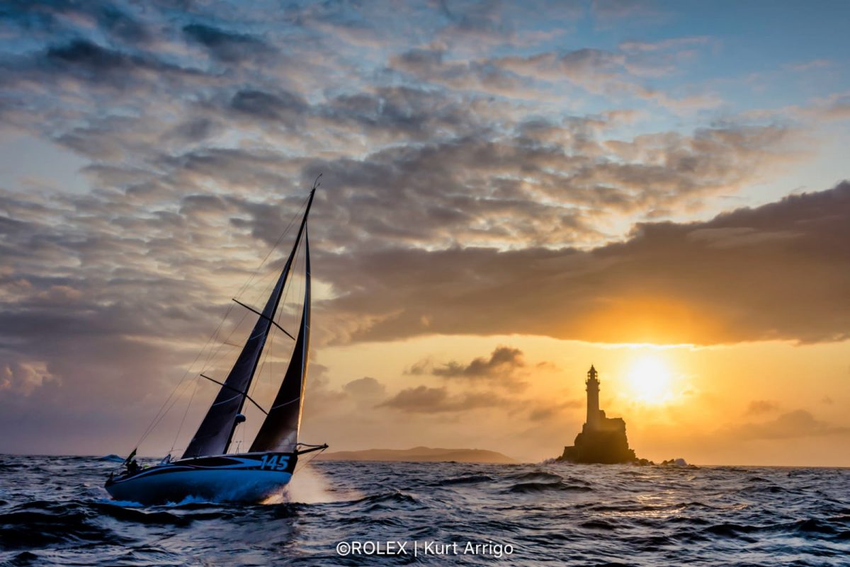 Coucher de soleil à la Rolex Fastnet Race