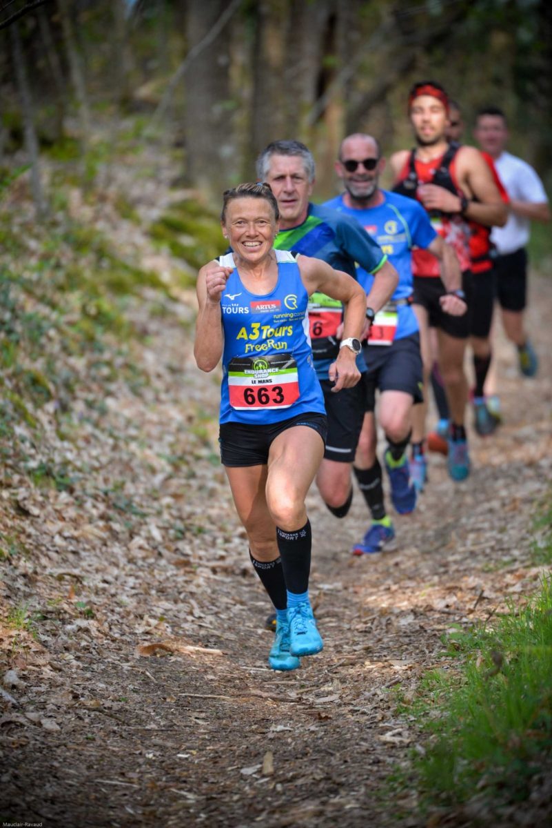 Course de trail avec Nathalie Mauclair