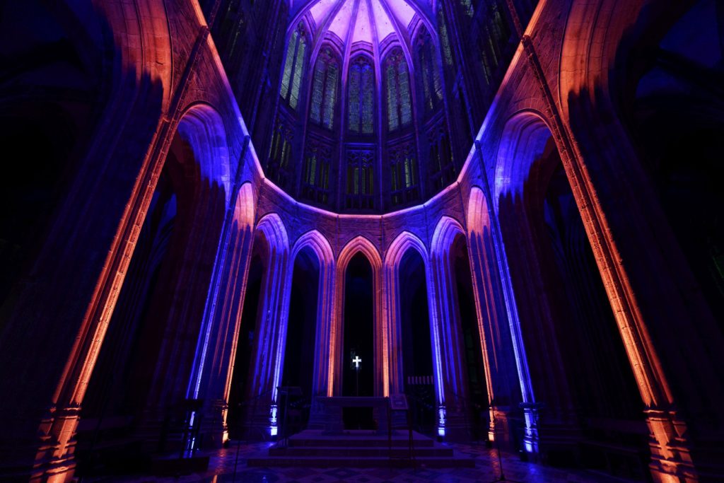 Night show at the Mont-Saint-Michel