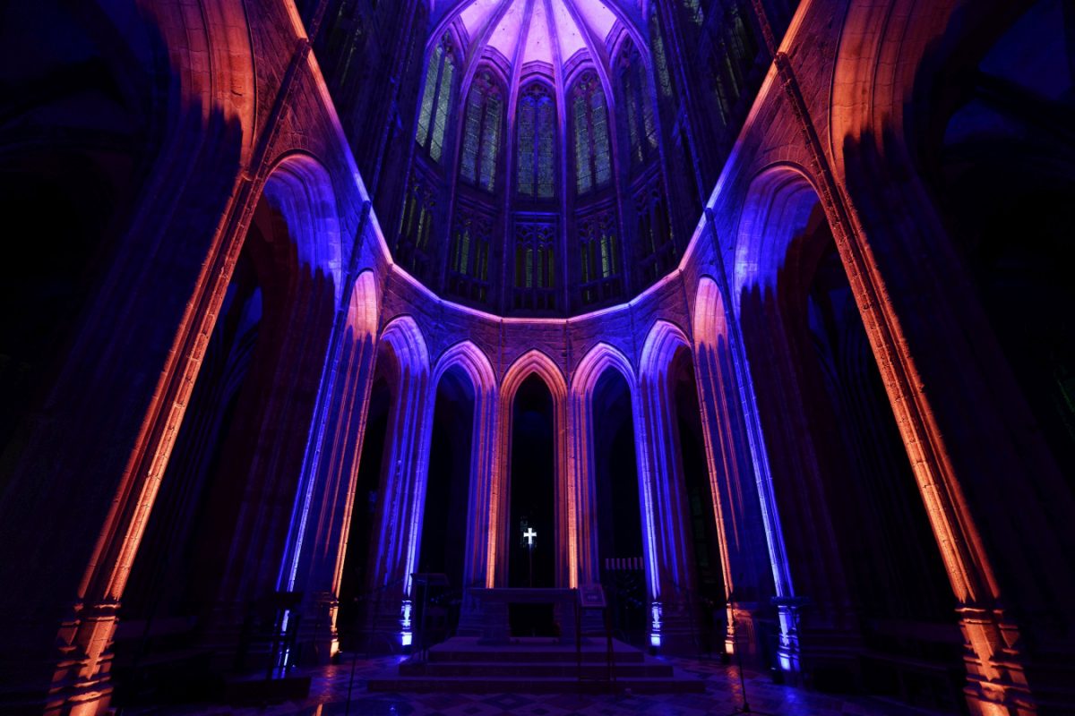 Night show at the Mont-Saint-Michel
