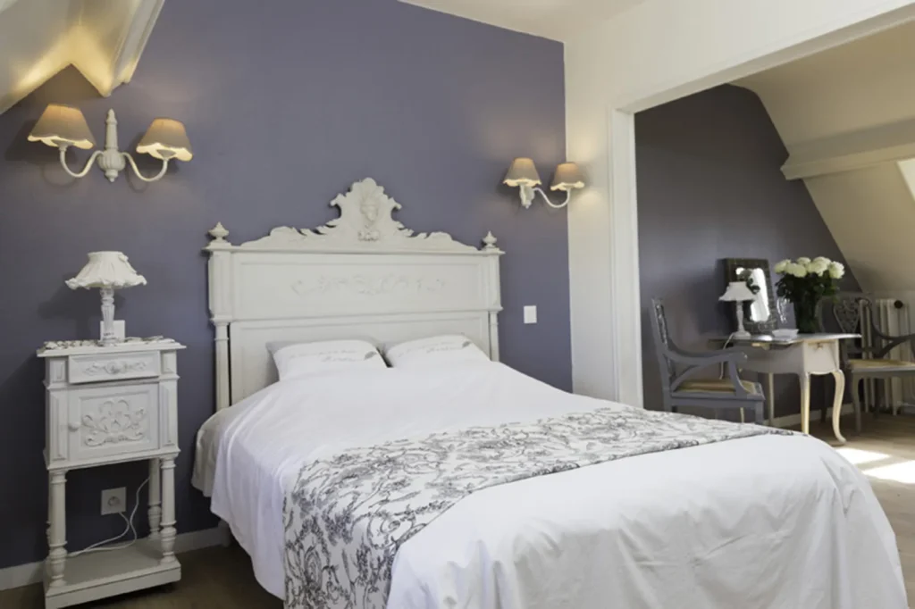 Intérieur chambre Villa des mots passants à Cabourg