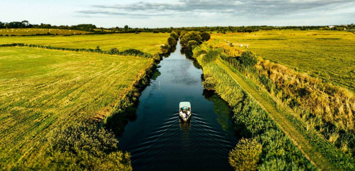 Vista en dron de las marismas
