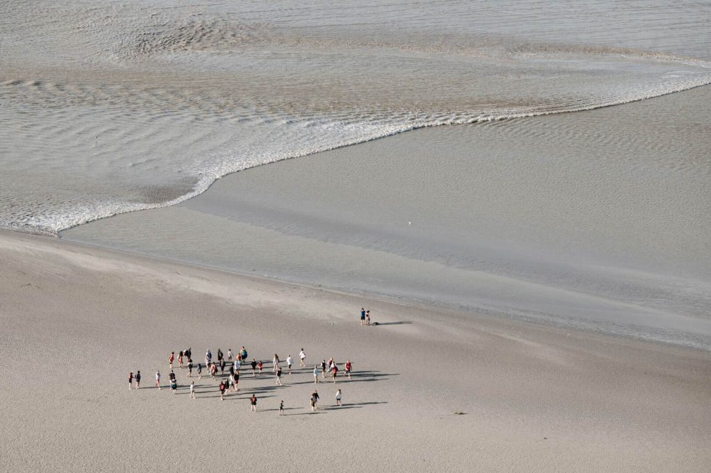 Tidal bore in the Bay of the Mont-Saint-Michel