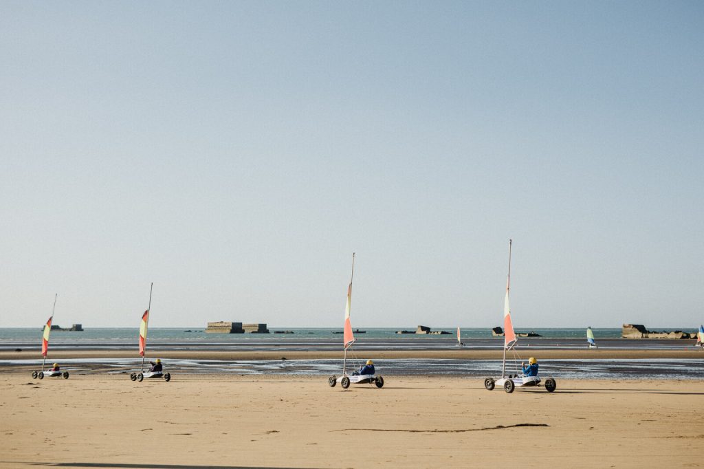 Char à voile à Asnelles, Gold Beach