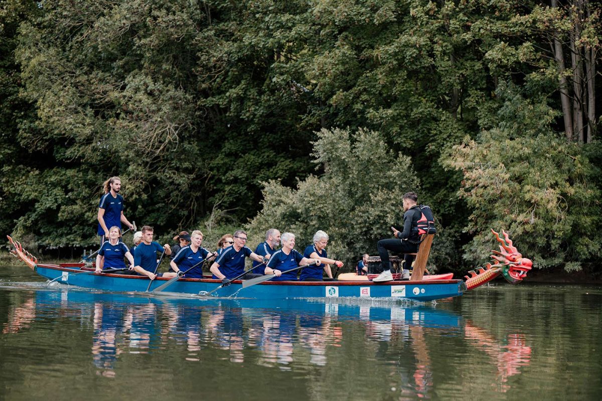 Dragon boat on the river Seine
