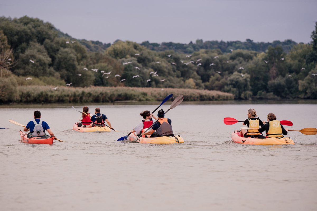 Epic kayaking adventure on the Seine river.