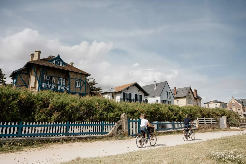 Sur la Vélomaritime à Hermanville-sur-Mer