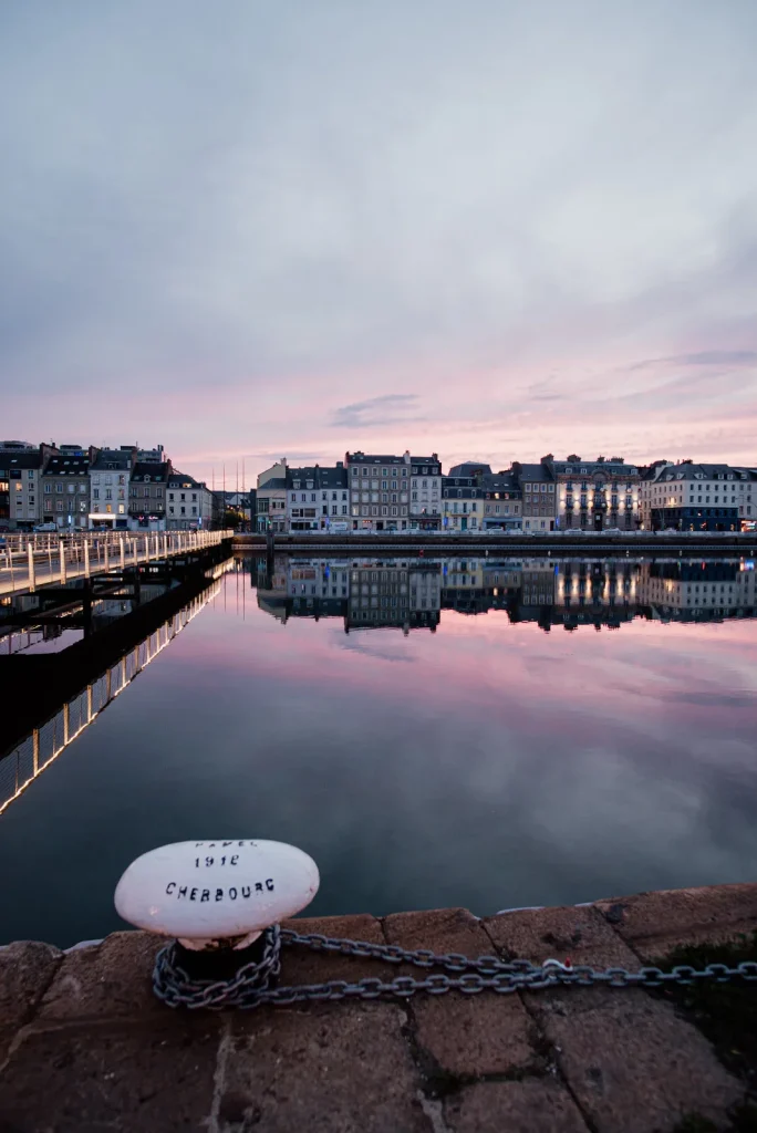 Cherbourg, coucher de soleil