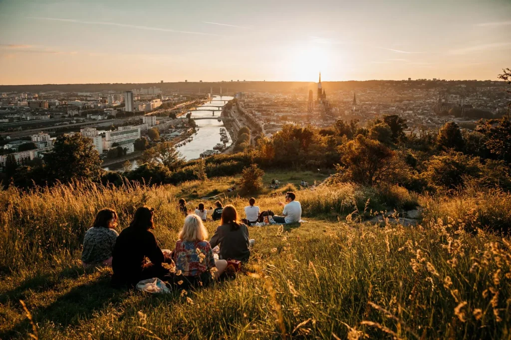 Blick auf Rouen vom Hügel Sainte-Catherine