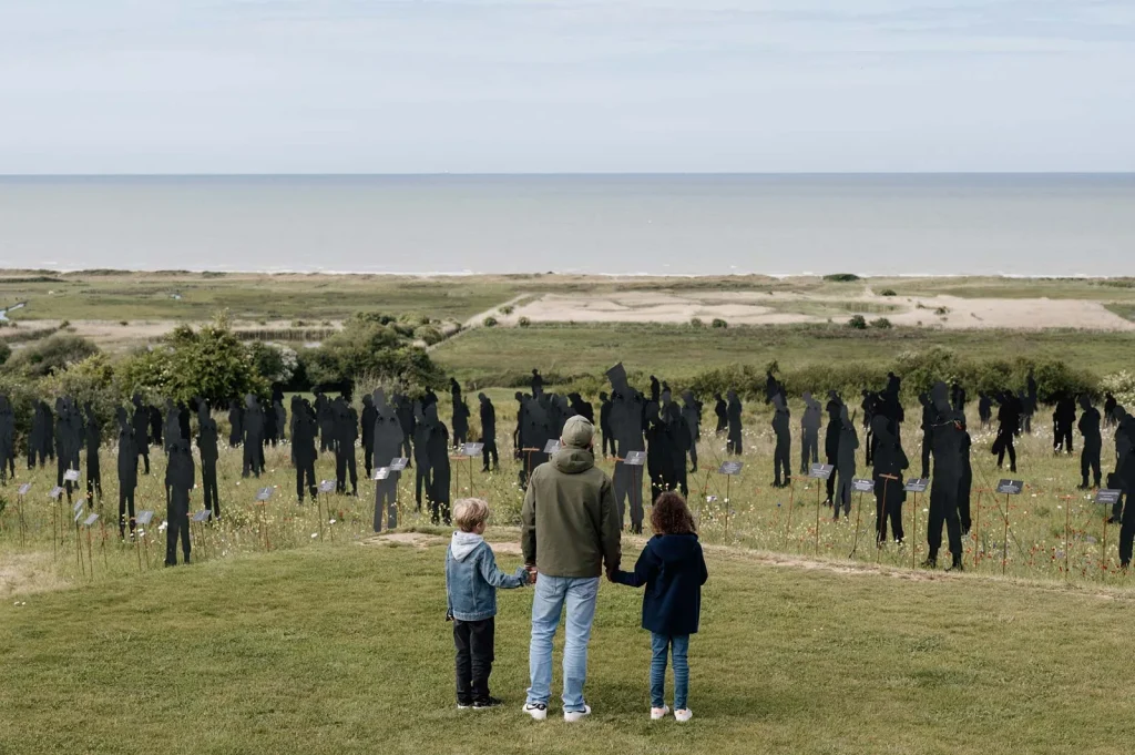 Vue sur Gold Beach depuis le Mémorial britannique de Ver-sur-Mer