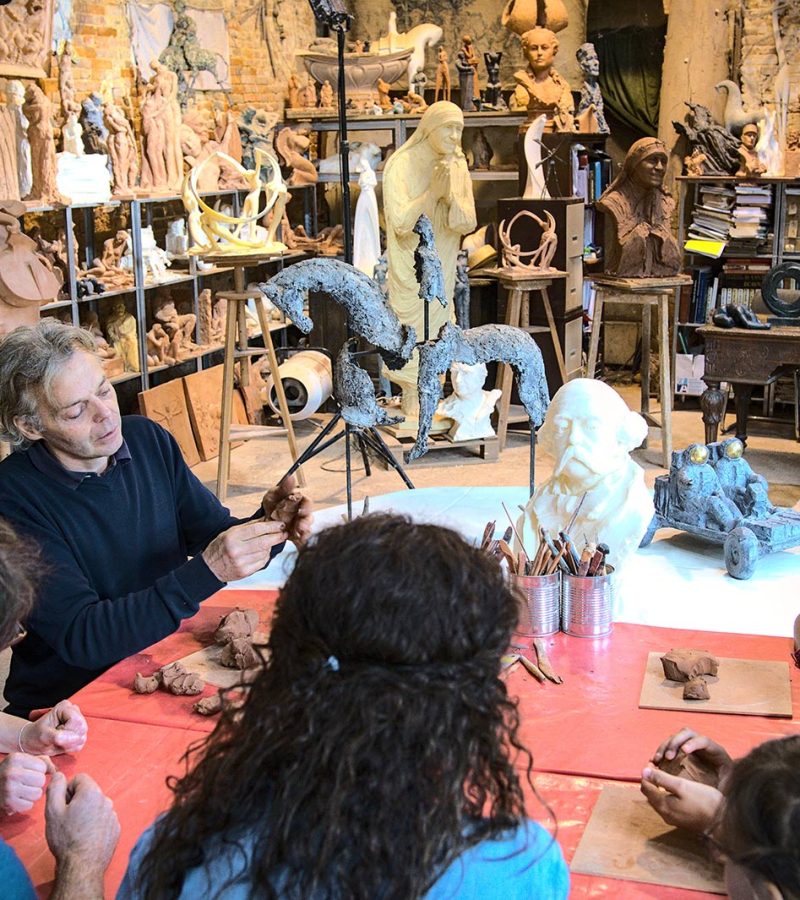Visite et atelier modelage au Jardin des Sculptures
