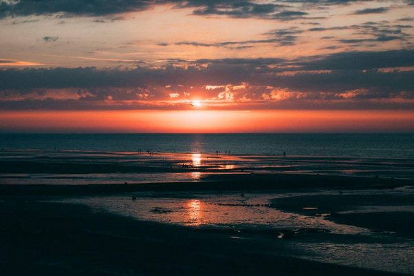 Coucher de soleil à Cabourg