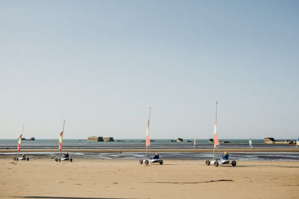 Char à voile à Asnelles, Gold Beach