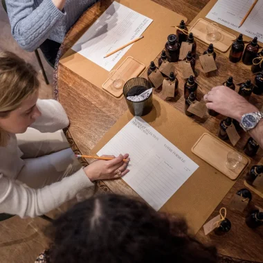 Atelier dans une parfumerie de Rouen