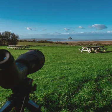 Pause avec vue dans la baie du Mont-Saint-Michel