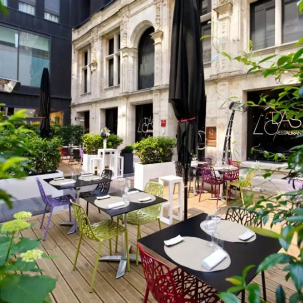 Terrasse du restaurant l'Odas à Rouen