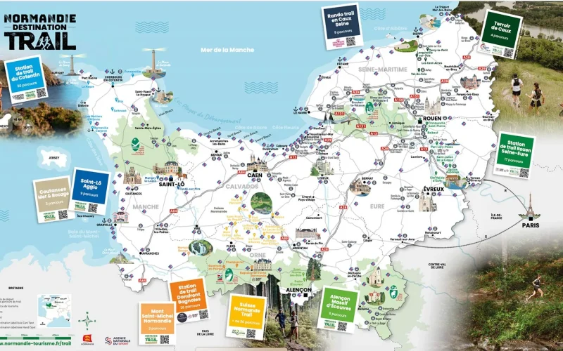 Carte Normandie Destination Trail