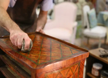 Ouvrir dans la galerie:  Démonstration de marqueterie au Festival Fêno