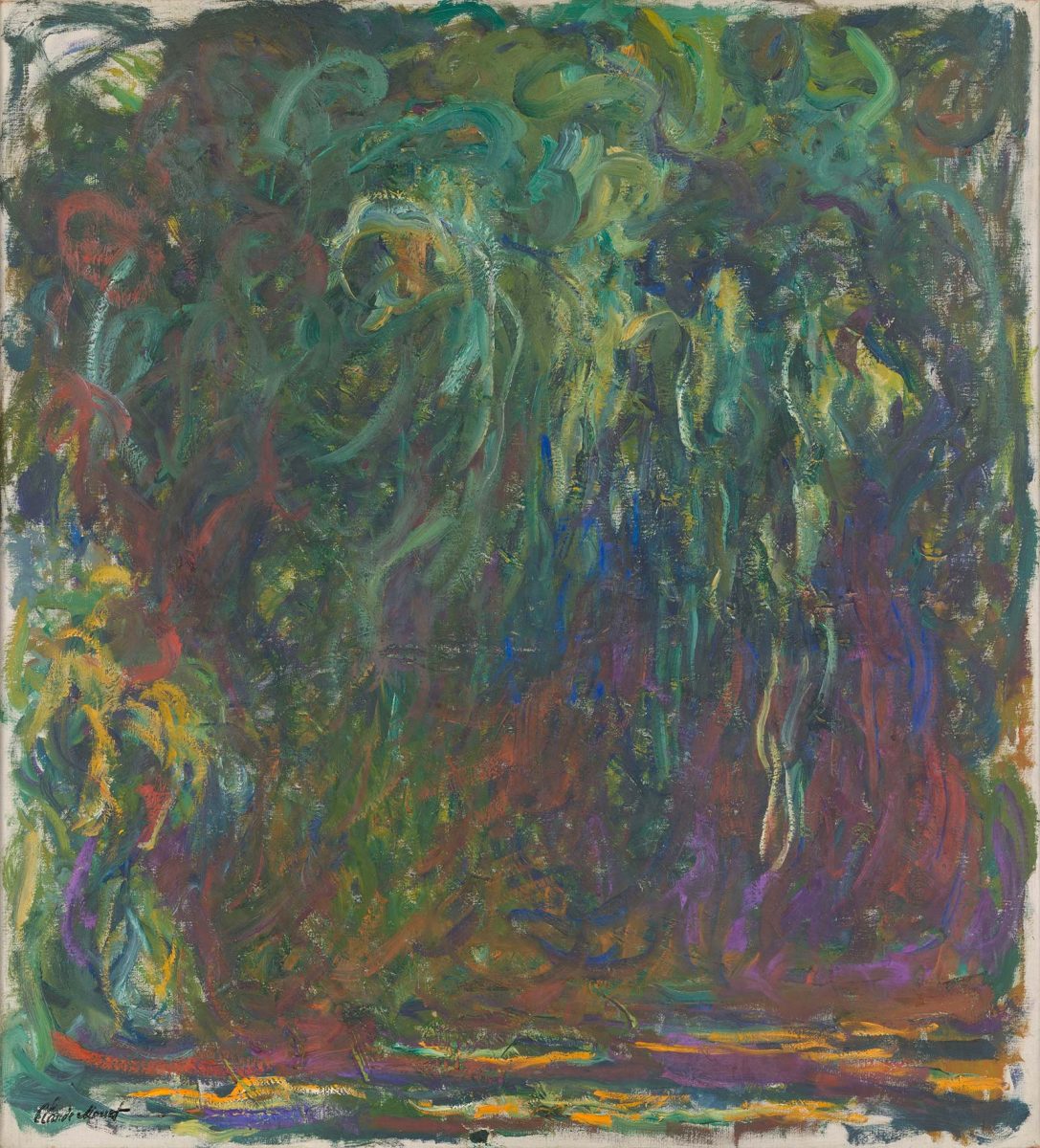 Claude Monet (1840-1926), Saule pleureur, entre 1920 et 1922. Huile sur toile, 110 x 100 cm © Paris, musée d’Orsay, donation de Philippe Meyer, 2000, RF 2000-21 © RMN-Grand Palais (musée d’Orsay) / Adrien Didierjean