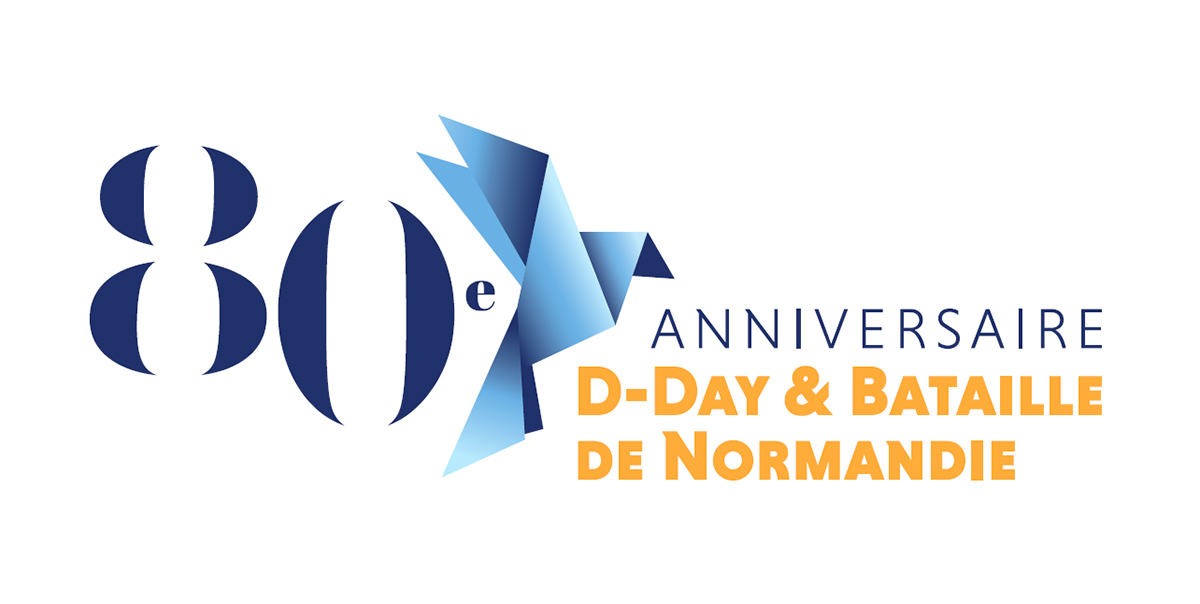 Logo du 80ème anniversaire du Débarquement en Normandie 1944-2024