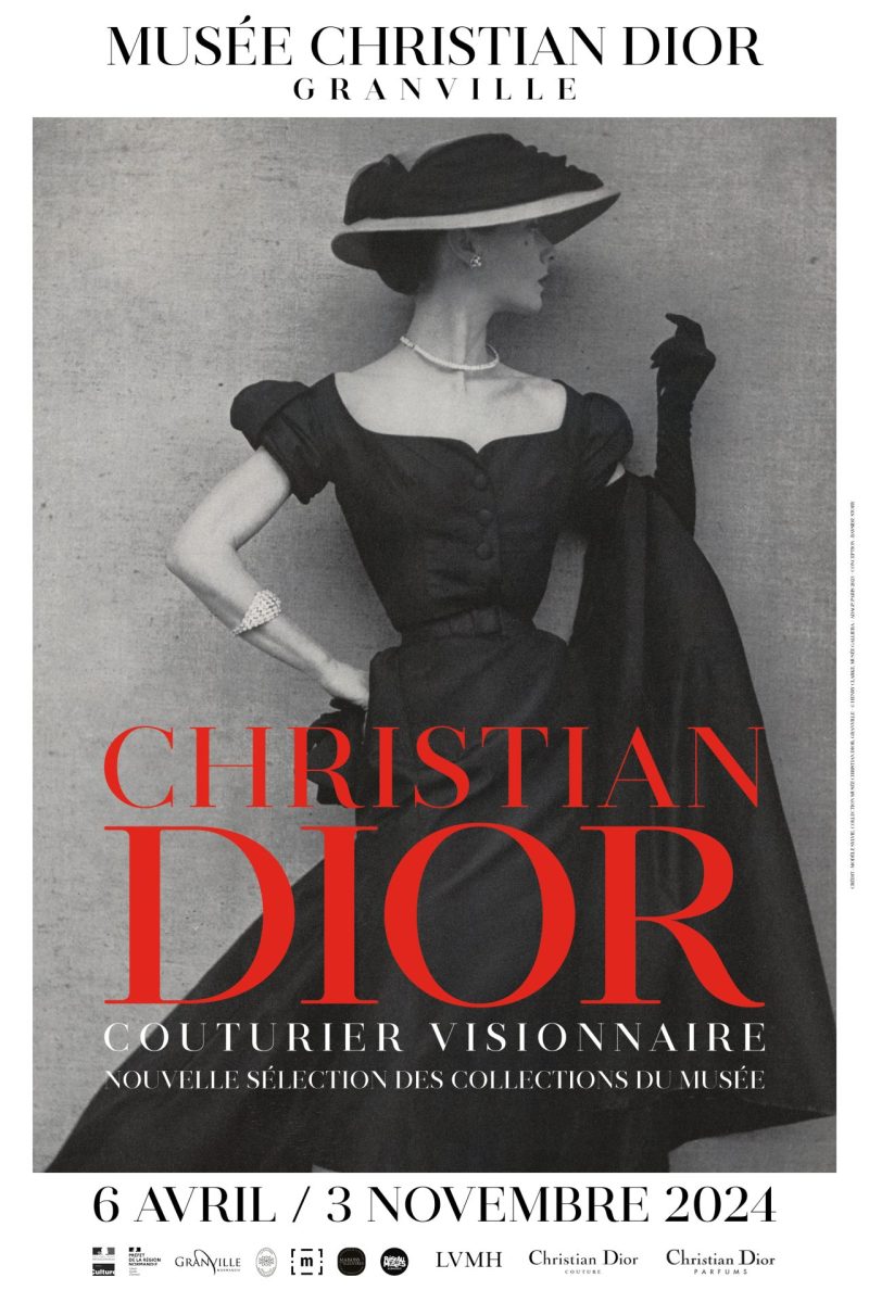 Affiche exposition Christian Dior, couturier visionnairemusée Christian Dior